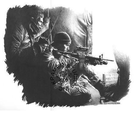 Dick Kramer Lithographie &amp;quot;HELO SNIPER&amp;quot;