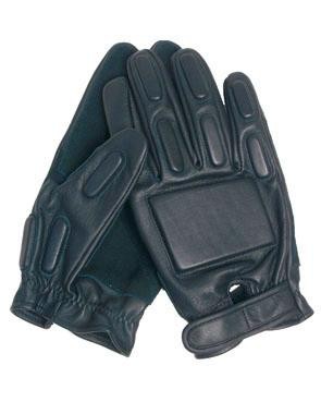 SEC Handschuhe Leder schwarz