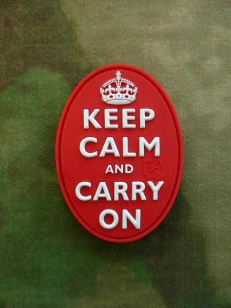 JTG Keep Calm and Carry on - Oval Patch